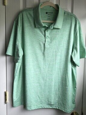 Haggar Men's Heather Mint Polo